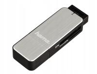 Hama CZYTNIK KART SD/ MicroSD 3.0 Srebrny