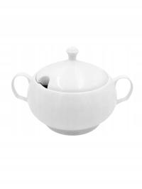 Waza ceramiczna biała do zupy barszczu Porcelana Bogucice 3 l