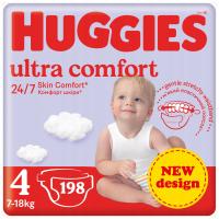 3x подгузники HUGGIES Ultra Comfort 4 7-18 кг 66 шт