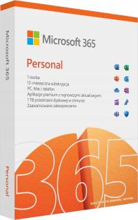 Microsoft Office 365 Personal 1 rok 1 użytkownik 5 stanowisk Win/Mac BOX PL