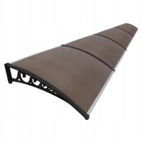 Daszek nad Drzwi Wejściowe Zadaszenie 400x120 Poliwęglan Brązowy UV Markiza