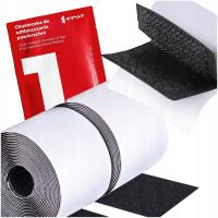TAŚMA RZEP CZARNA ROLKA Z KLEJEM SAMOPRZYLEPNYM MOCNA 50mm 5mb + ŚCIERKA