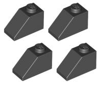 LEGO skos 1x2 45st czarny 4 szt. 3040 NOWY We DO