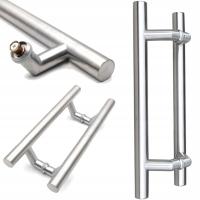 Ручка ANTABA из нержавеющей стали INOX двусторонняя изогнутая дверь 45° - 46 см