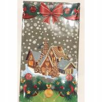 10x Woreczek foliowy na słodycze Mikołaj 19,5x35cm