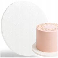 PODKŁAD POD TORT 30CM BIAŁY GRUBY ANGIELSKI 1,2CM TWADRY OKRĄGŁY