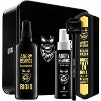 Angry Beards Zestaw Prezentowy na Porost Brody Doping + Roller do brody