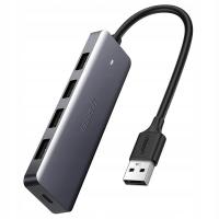 Ugreen rozdzielacz HUB USB - 4x USB 3.2 Gen 1 z portem zasilania micro USB