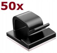 Klipsy samoprzylepne 3M czarne 50 szt.