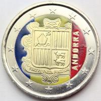 *2 EURO ANDORA 2014 HERB PAŃSTWOWY KOLOR