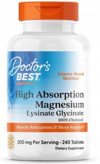 Dr's BEST глицинат магния 100% хелат / 240 tab.