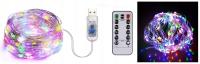 LAMPKI CHOINKOWE LINKA LED Z PILOTEM USB WIELOKOLOROWE 10m