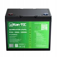 Akumulator Kon-TEC LiFePO4 12V 100Ah Bluetooth Mata grzewcza Green Line