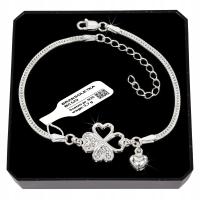 Браслет из стерлингового серебра 925 пробы с кубическим цирконием