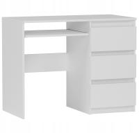КОМПЬЮТЕРНЫЙ СТОЛ 96СМ СТОЛИК СТОЛ БЕЛЫЕ Правое N3