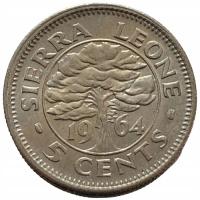 47271. Sierra Leone - 5 centów - 1964r.