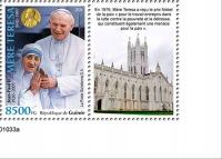 Gwinea.Jan Paweł II - papież.1 znaczek + tab.(2). ** .2024.