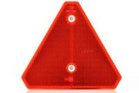 Odblask trójkątny 125mm czerwony z otworami