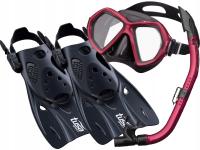 TUSA RT zestaw nurkowy TRAVEL maska fajka +płetwy UF0103 L 42-49 snorkeling