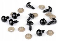 Oczy do zabawek maskotek czarne 10mm x 10szt.