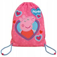 WOREK TORBA NA OBUWIE KAPCIE BUTY DO PRZEDSZKOLA WF ŚWINKA PEPPA DLA DZIECI