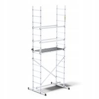 Aluminiowe rusztowanie drabinowe przegubowe Hector Basic DRABEST gratis