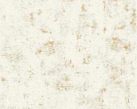 TAPETA BETON TYNK BIAŁA ZŁOTA WINYLOWA PRZECIERANA