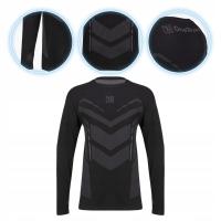 Bluza termoaktywna męska OneTeam bezszwowa czarny M/L