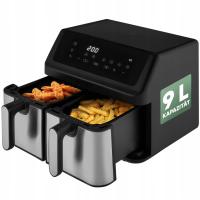 Frytkownica Beztłuszczowa 9L Dwukomorowa Podwójna AIR FRYER Dehydrator