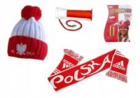 Польша комплект для болельщика сборной польский шарф adidas шапка кисточкой