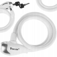 ZAMKNIĘCIE SPIRALNE NA KLUCZ TONYON TY560 10X1200MM BIAŁE