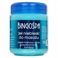 Bingospa Бинго гель синий для массажа мятное масло, алоэ вера, провитамин B