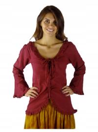 Бордовая блузка в средневековом стиле M LARP