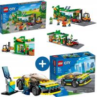 LEGO City 60347 Sklep spożywczy + LEGO 60383 Elektryczny samochód sportowy