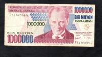 BANKNOT Turcja -- 1000000 Lirasi -- 1970 rok