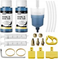 ZESTAW DO ODPOWIETRZANIA HAMULCÓW ROWEROWYCH UKŁAD HAMULCOWY PŁYN 120ML