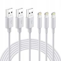 Quntis Kabel do ładowania iPhone'a, certyfikat MFi 3-pak 2 m kabel lighting