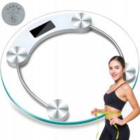 PRECYZYJNA Waga podłogowa SZKLANA ELEKTRONICZNA ŁAZIENKOWA CYFROWA LCD