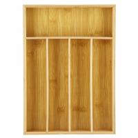 БАМБУКОВЫЙ ОРГАНАЙЗЕР ДЛЯ СТОЛОВЫХ ПРИБОРОВ, КУХОННЫЙ ЯЩИК ДЛЯ ХРАНЕНИЯ, КОНТЕЙНЕР ПРЕМИУМ-КЛАССА