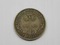 60952/ 1 SHILLING 1940 BRYTYJSKA AFRYKA ZACHODNIA