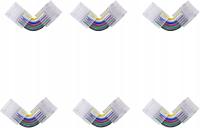 Złącze 6-pin L do taśm LED 12mm RGB+CCT bez lutowania 6szt szybkie łączenie