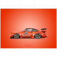 Plakat Plakat Porsche 911 RWB Jagermeister obraz do garażu różne kolory
