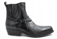 Мужские ковбойские сапоги длинные полусапожки кожа классика