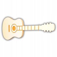 Ozdoba ścienna instrument muzyczny strunowy Gitara MDF na ścianę do ozdoby