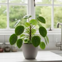 Pilea Peperomioides денежный горшок размер S цветочный горшок 6 см приносит удачу
