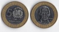 DOMINIKANA 2017 5 PESOS DOMNICANOS