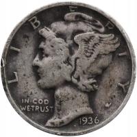 10 centów (one dime), 1936, srebro Ag900