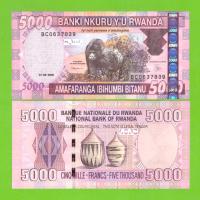 RWANDA 5000 FRANCS 2009 P-37 UNC