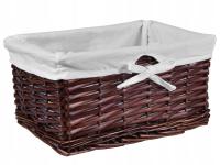 KOSZYK WIKLINOWY DEKORACYJNY KOSZYCZEK POJEMNIK ORGANIZER ŁAZIENKOWY 30 cm