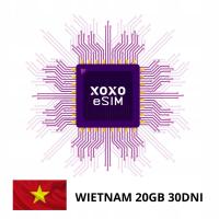 XOXO eSIM Internet mobilny Wietnam eSIM 20GB na 30 dni
